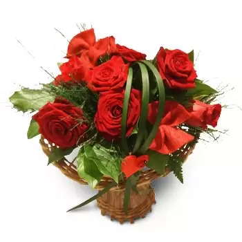 Baki blommor- Röd kärlek Blomma Leverans