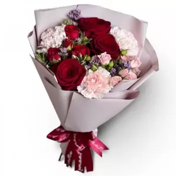 Magyarország-virágok- Piros rúzs- Virágcsokor Virág Szállítás