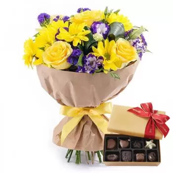 הונגריה פרחים- גיבורה - פרח ושוקולד פרח משלוח