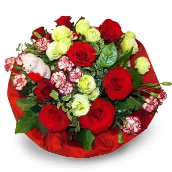 Badkowo-Podlasie květiny- Červené aranžmá Květ Dodávka