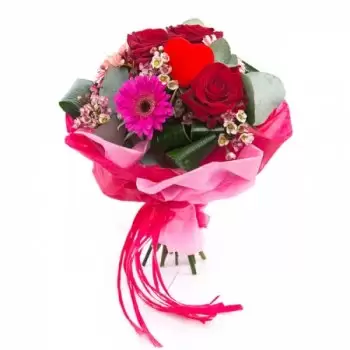 ดอกไม้ ฮังการี - รักหัวใจ - ช่อดอกไม้ ดอกไม้ จัด ส่ง