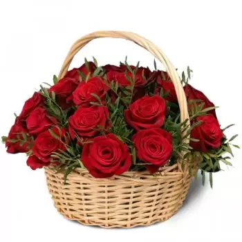 flores Hungría floristeria -  CESTA DE CAPERUCITA ROJA - CESTA DE FLORES Ramos de  con entrega a domicilio