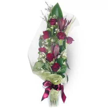 Badkow kvety- Maroon Prídavok Kvet Doručenie
