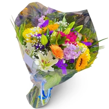 Benirras Blumen Florist- Mehrfarbiger Blumenstrauß Blumen Lieferung