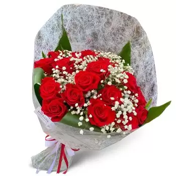Bairro Sa Penya kvety- Červená a biela Kvet Doručenie