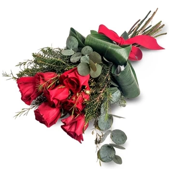 بائع زهور الكاريا دو جواو- أخضر أحمر زهرة التسليم