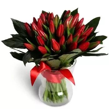 Bahon flowers  -  Bouquet VINCA Red Flower Delivery