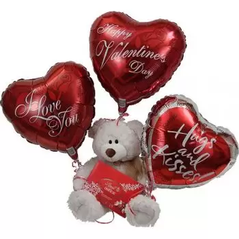 Sharjah online virágüzlet - Teddy Chocolates Balloon Csokor