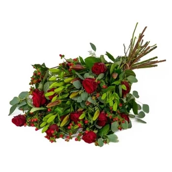 Holland blomster- Begravelsesbuket - Rød Blomst Levering