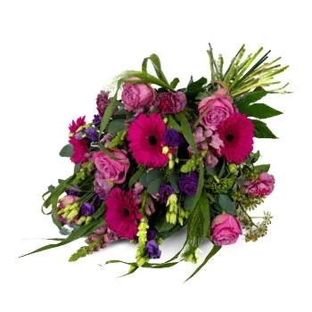 רוטרדם פרחים- זר לוויה בגוונים ורודים פרח משלוח
