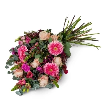 بائع زهور روتردام- باقة جنازة بسيطة باللون الوردي