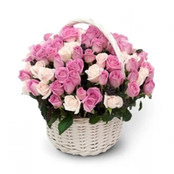 Nha Trang květiny- Jemné růžové růže Květ Dodávka