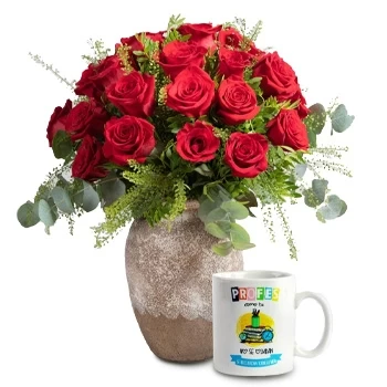 Fuengirola kwiaty- dreszczyk emocji czerwony Kwiat Dostawy