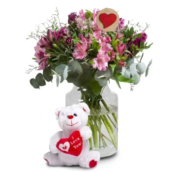 Нерха онлайн магазин за цветя - Червено сърце Букет