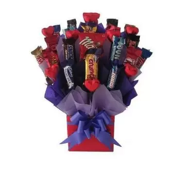 بائع زهور ترينيداد- عيد ميلاد الاحتفال بالشوكولاته زهرة التسليم