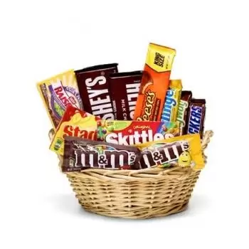 Trinidad flowers  -  Chocolate Candy Basket Flower Delivery