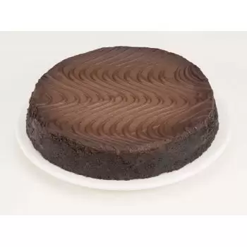 Dammam Online kvetinárstvo - Tmavá čokoláda tvarohový koláč Kytica