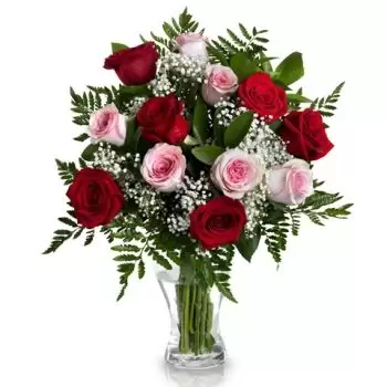 Dar Kulayb bunga- Pink dan Red Desire Rangkaian bunga karangan bunga