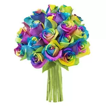 Moskva rože- Rainbow Beauty Cvet Dostava
