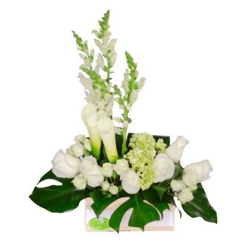 Masterton online Blomsterhandler - Rolig og rustik kistespray Buket