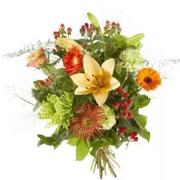 קופנהגן פרחים- פרחים כתומים מעורבבים פרח משלוח