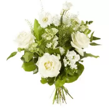 2 звезди цветя- Смесени бели цветя  Цвете Доставка