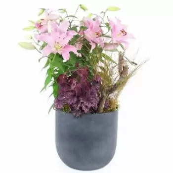 Nueva Caledonia Floristeria online - Alto montaje de plantas Hortus Lilium Ramo de flores