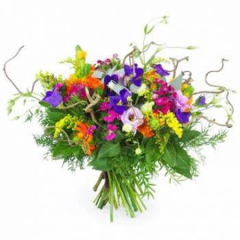 קאאלה-גומרן פרחים- זר כפרי נוצץ של נאפולי פרח משלוח