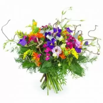 Аблен-Сен-Назер цветы- Неаполитанский игристый деревенский букет Цветок Доставка