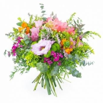 Aizecourt-le-Bas cvijeća- Šareni rustikalni buket Ženeva Cvijet Isporuke