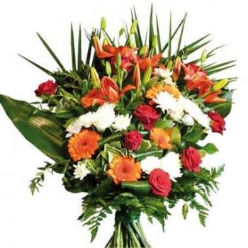 Franciaország-virágok- Gyászcsokor Tejút Virág Szállítás