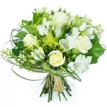 Frankrijk bloemen bloemist- Boeket witte bloemen Clarity Bloem Levering