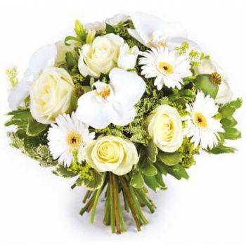 Algans Blumen Florist- Blumenstrauß Dream White Blumen Lieferung