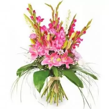 Saint-Leu kedai bunga online - Sejambak bunga merah jambu yang mempesonakan Sejambak