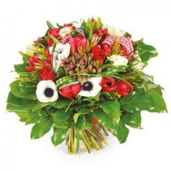 Marseille flowers  -  Bouquet of red flowers Evidence Delivery