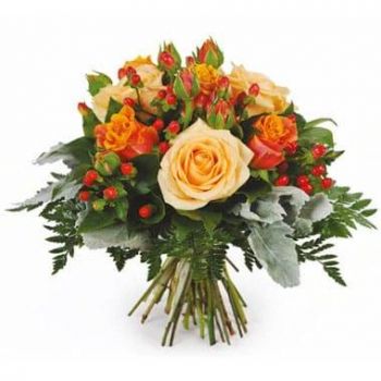 fiorista fiori di Lille- Bouquet di rose rotonde della Louisiana Fiore Consegna