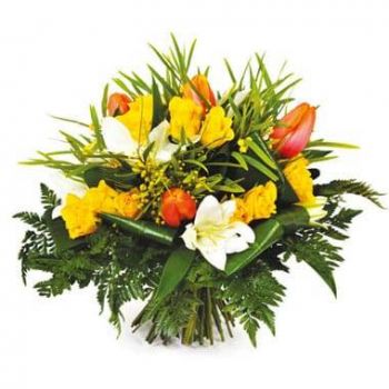 Pau פרחים- זר פרחי תפוז זר פרחים/סידור פרחים