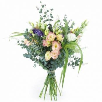 גוואדלופ פרחים- זר פרחים כפרי ופסטלי ארוך שטרסבורג פרח משלוח