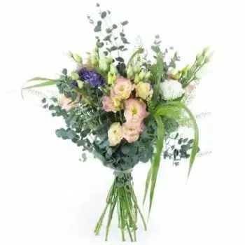 Lyon květiny- Dlouhá rustikální a pastelová kytice Štrasbur Květ Dodávka