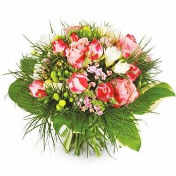 Achy Blumen Florist- Runder Strauß streicheln Blumen Lieferung