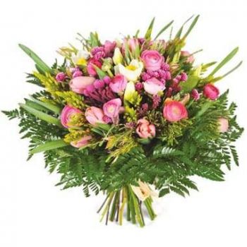 fiorista fiori di Abbeville- Bouquet rotondo rustico boemo Fiore Consegna