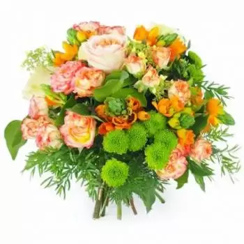 bordò Fiorista online - Bouquet rotondo di fiori d'arancio di Colonia Mazzo