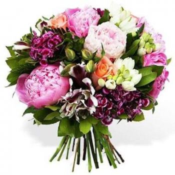 flores Marsella floristeria -  Ramo de abrazo de temporada redondo Ramos de  con entrega a domicilio