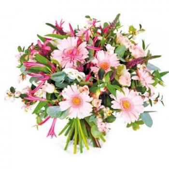 Strasburg kwiaty- Okrągły bukiet z dedykacją Kwiat Dostawy