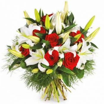 Nantes kwiaty- Okrągły Bukiet Delikatność Kwiat Dostawy