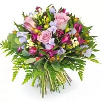 Wala Blumen Florist- Eclat runder Strauß Blumen Lieferung