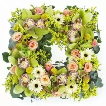 Camopi online Florist - Pan Stitched Flower Square Bouquet