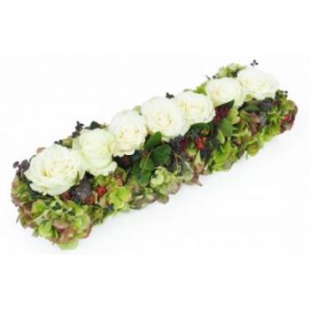 Saint-Lej online virágüzlet - Fehér rózsák ösvénye Aiszkhülosz Csokor