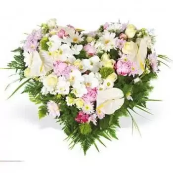 Marseille flowers  -  Archangel Mourning Heart Flower Delivery
