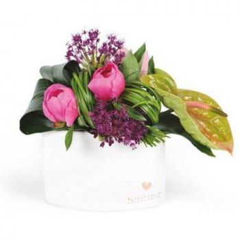 flores Nantes floristeria -  Composición de amor cuadrado Ramos de  con entrega a domicilio